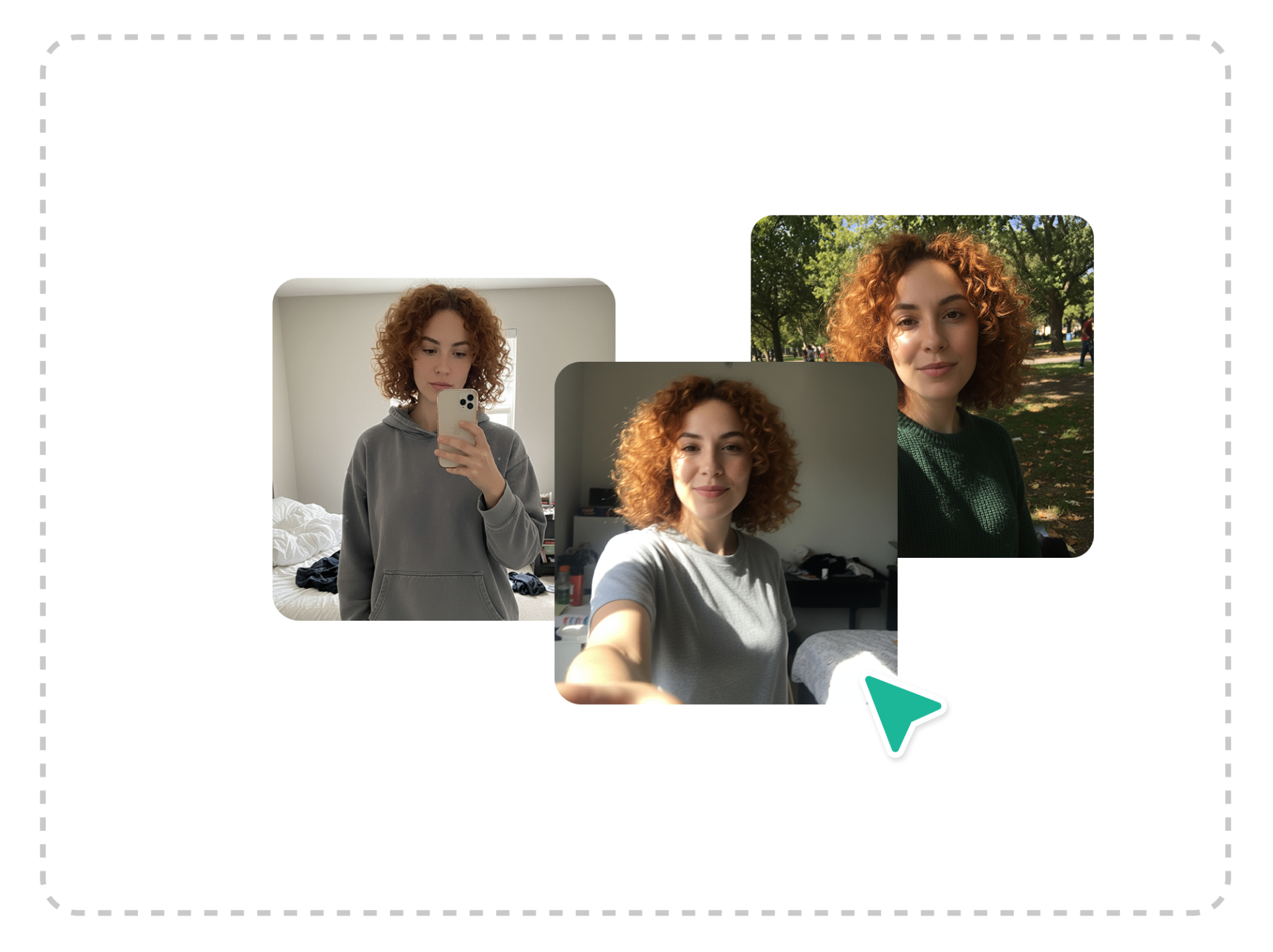 Photo upload interface showing thumbnail placeholders